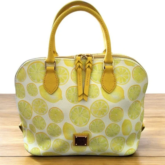 Dooney & Bourke Lemon Print Zip Satchel - Picture 2 of 16